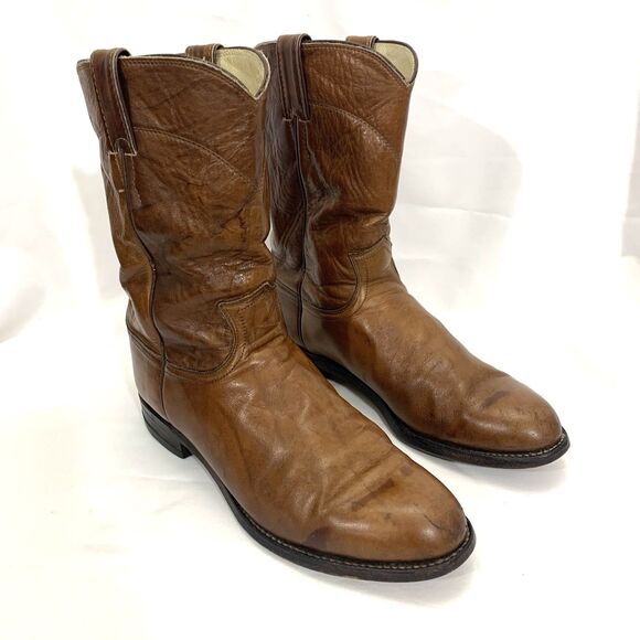 Justin 3163 Marbled Leather Roper Boots Men\'s 8.5 E main image 11